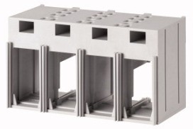 EATON enthält Teile für eine Schalterseite oben oder unten für 3- bzw. 4-polige Schalter. Isolati
