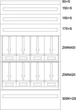 EATON BPZ-MES-KN-1000/17-8Z Zaehlerverteiler-Montageeinsatz K