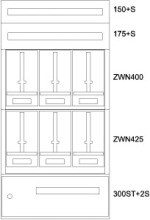EATON BPZ-MES-STN-800/15-6Z-STW Zaehlerverteiler-Montageeinsatz ST