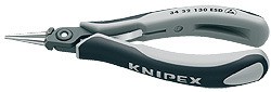 KNIPEX 34 32 130 ESD Praezisions-Elektronikgreifzange rund ES