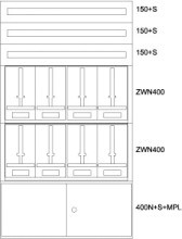 EATON BPZ-MES-NN-1000/17-8Z Zaehlerverteiler-Montageeinsatz NOE