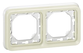 LEGRAND 069694 Fr Abdeckrahm.2-Fach Horiz Ws