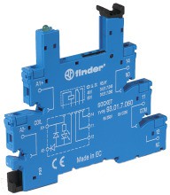 FINDER 93.01.0.024 Schraubfassung, blau 6A 1W 24VAC/DC