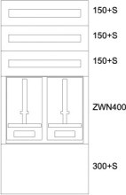 EATON BPZ-MES-NN-600/12-2Z Zaehlerverteiler-Montageeinsatz NOE