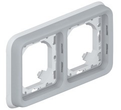 LEGRAND 069683 Fr Abdeckrahm. 2-Fach Horiz.Gr