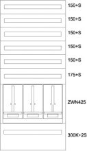 EATON BPZ-MES-KN-800/17-3Z Zaehlerverteiler-Montageeinsatz K