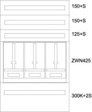 EATON BPZ-MES-KN-800/12-3Z Zaehlerverteiler-Montageeinsatz K