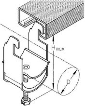 DIETZEL K 56 AC Kabelschelle DM=53-56mm, Hoehe=94mm