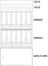 EATON BPZ-MES-NN-800/15-6Z Zaehlerverteiler-Montageeinsatz NOE