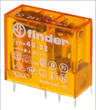 FINDER 40.52.8.230.5001 Steck-/Printrelais 2UK-8A 230VAC