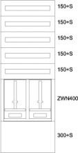 EATON BPZ-MES-NN-600/15-2Z Zaehlerverteiler-Montageeinsatz NOE