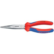 KNIPEX 26 12 200 Flachrundzange+Schneide, poliert 200mm