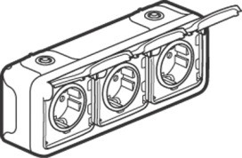 LEGRAND 069773 FRAP SSDO 3-Fach Horiz. Ws