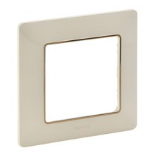 LEGRAND 754061 Vlife 1Fach Rahmen Mw/Gold