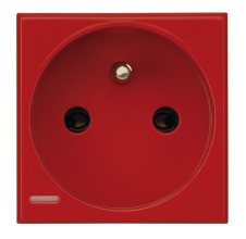 BTICINO H4142R Steckdose franz. Rot
