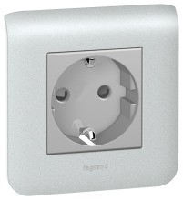 LEGRAND 079213 MSC SDO Schuko SK 2mod alu