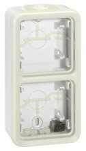 LEGRAND 069691 FRAP Gehaeuse 2-fach vert. weiss