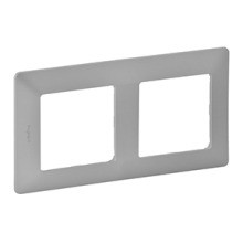 LEGRAND 754132 Vlife 2Fach Rahmen Aluminium