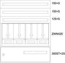 EATON BPZ-MES-STN-1000/12-4Z-STW Zaehlerverteiler-Montageeinsatz ST