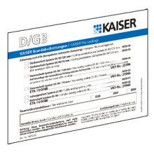 KAISER 9473-92 Schott-Kennzeichnungsschild