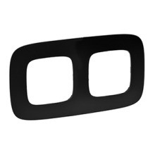 LEGRAND 754402 V.All 2Fach Rah. Mattschwarz