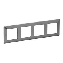 LEGRAND 754154 Vlife 4Fach Rahmen Inoxgrau