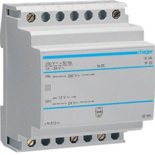 HAGER ST313 cherheitstrafo 12V/1,33A o,24V/0,67A