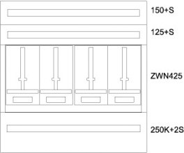 EATON BP-U-3S-KN-1000/10-4Z Unterputz-Zaehlerverteiler K