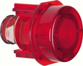 BERKER 1279 Tasterknopf f. Drucktaster u.Lichtsignal E10 rot transp.