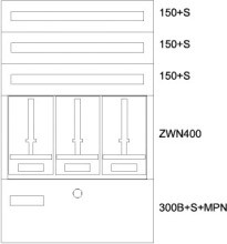 EATON BPZ-MES-BN-800/12-3Z Zaehlerverteiler-Montageeinsatz BL