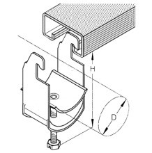 DIETZEL K 56 AC-AL Kabelschelle DM=53-56mm, Hoehe=94mm