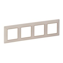 LEGRAND 754064 Vlife 4Fach Rahmen Mw/Gold
