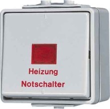 JUNG 602HW WG AP-Schalter 2-pol