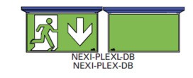 EATON NEXITECH LED PANEL 30 D-B ISO EN1838 Piktogramm Scheibe Unten/Neutral ISO7010