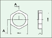 E-TERM GPO 25 ISO RAL9005 Gegenmutter, schwarz, SW 33