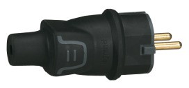 LEGRAND 050342 Gummi-Stecker GE sw