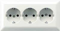 JUNG AS523 Kabel-Kanal-Schuko-Steckdose 3-fach
