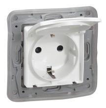 LEGRAND 664747 Schuko-Steckdose IP44 m. Steckklemmen o.