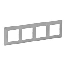 LEGRAND 754134 Vlife 4Fach Rahmen Aluminium