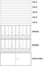 EATON BPZ-MES-NN-1000/20-8Z Zaehlerverteiler-Montageeinsatz NOE