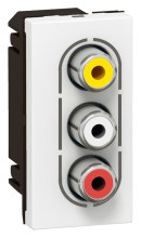 LEGRAND 078754 MSC RCA rot/weiss/gelb 1mod weiss