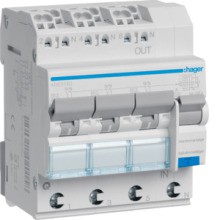 HAGER A QC. Fehlerstrom-Leitungsschutzschalter nach DIN VDE 0664-20 / EN61009-1 mit 3 x 1-poligem Le